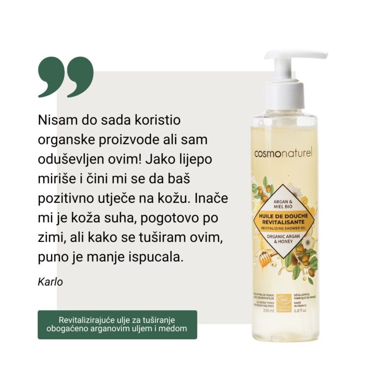 Revitalizirajuće ulje za tuširanje obogaćeno arganovim uljem i medom (2)